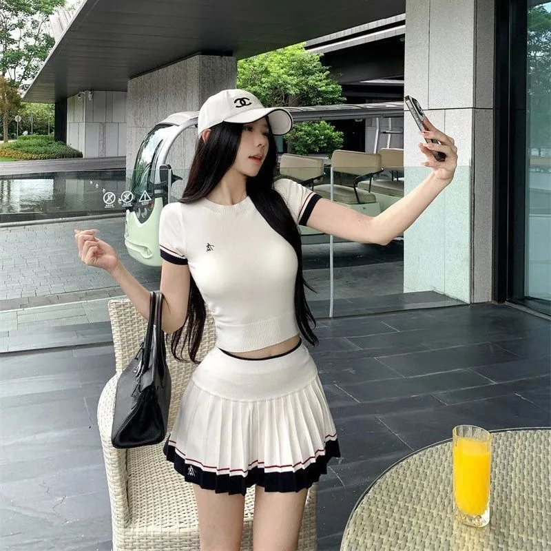Golf Equipment Women - Korean Summer Two-piece Suit Casual Tennis
