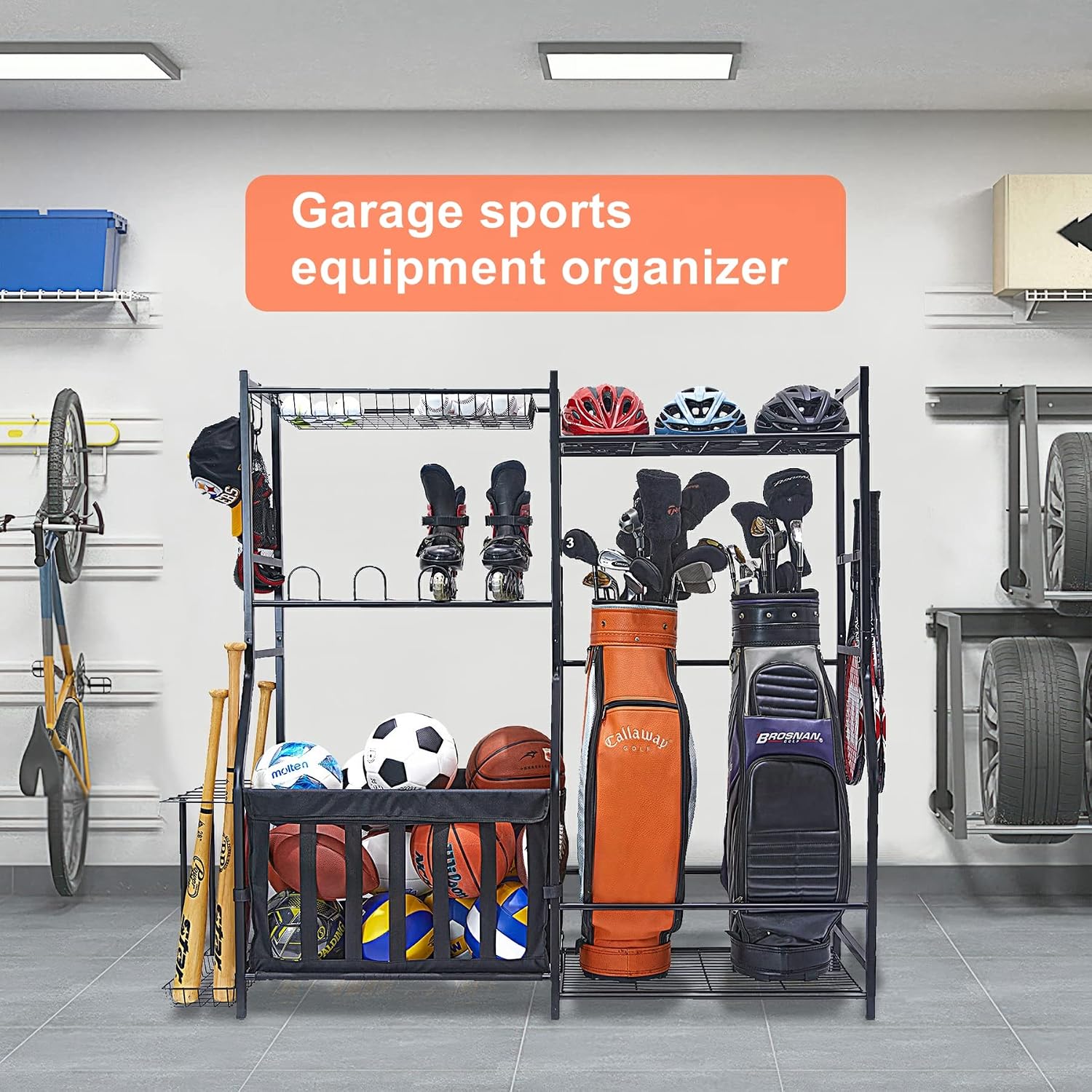 Garage Sports Equipment Storag - огляд і ціна Golf Equipment Organizer For Garage