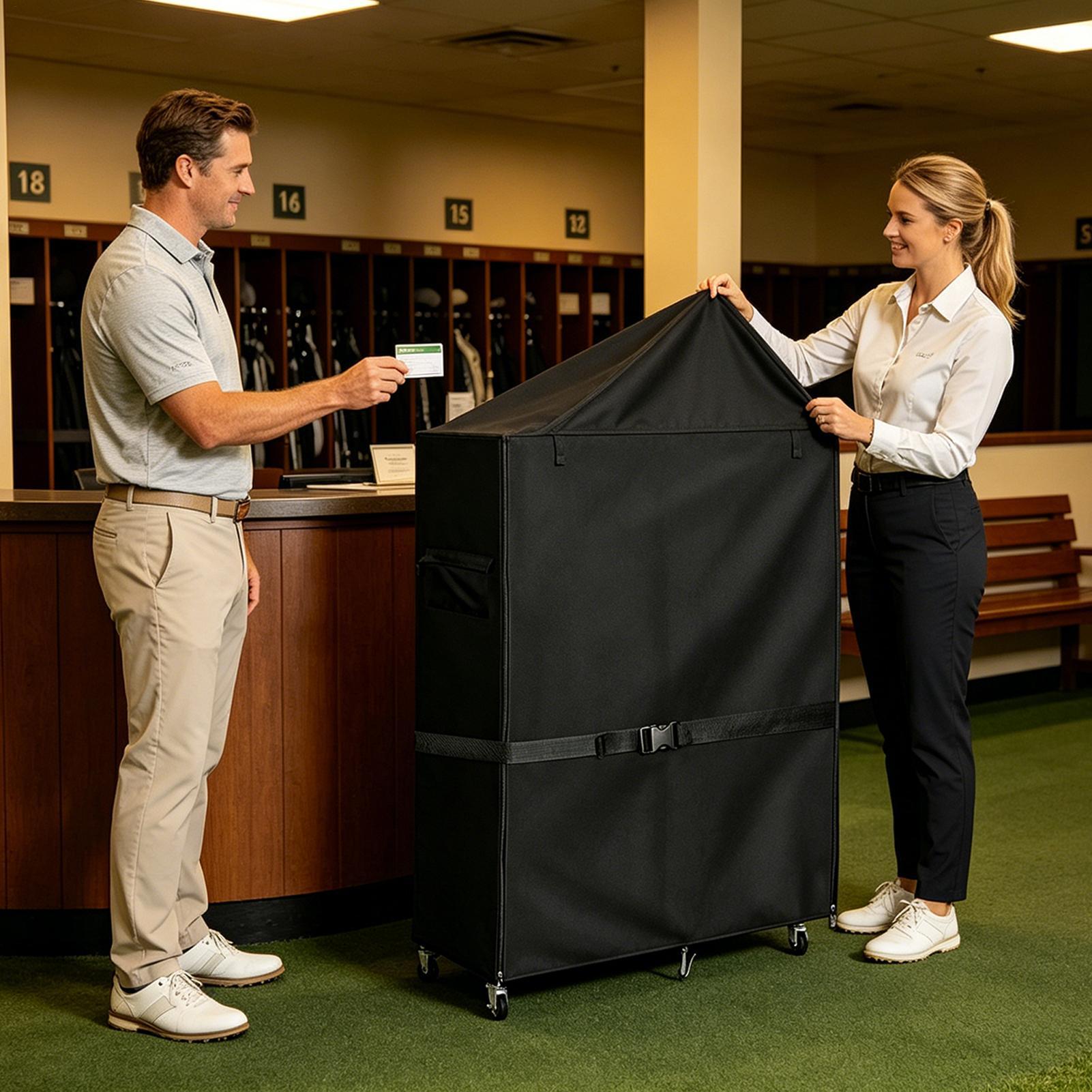 Dust Cover for Golf Storage Ra - огляд і ціна Golf Equipment Organizer For Garage
