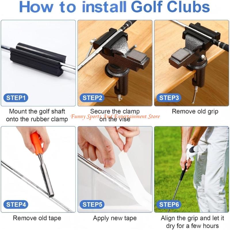 C4DE Golf Club Repair Vises Se - огляд і ціна Grip Regrip Tape