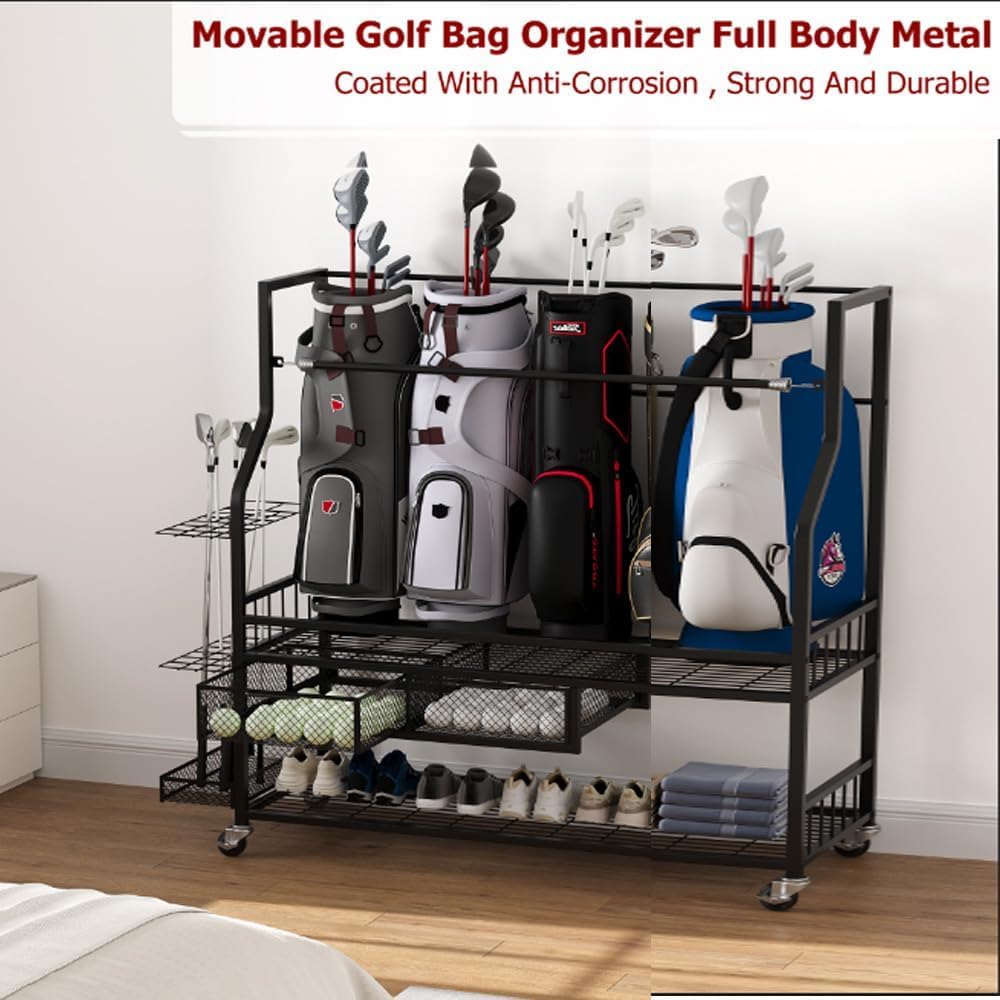 Golf Bag Storage Garage Organi - огляд і ціна Golf Equipment Organizer For Garage