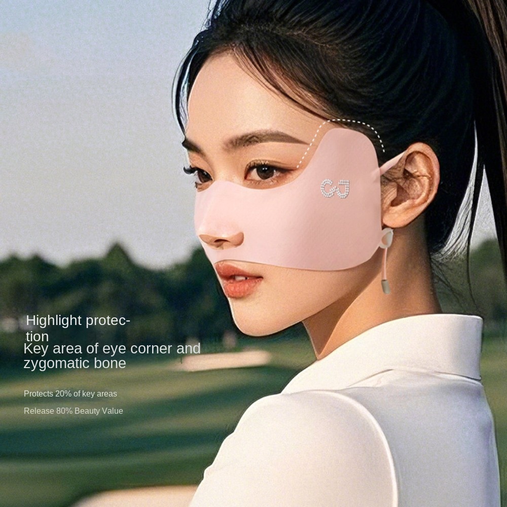 Sunscreen Face Scarf Ice Silk  - огляд і ціна Golf Equipment Women
